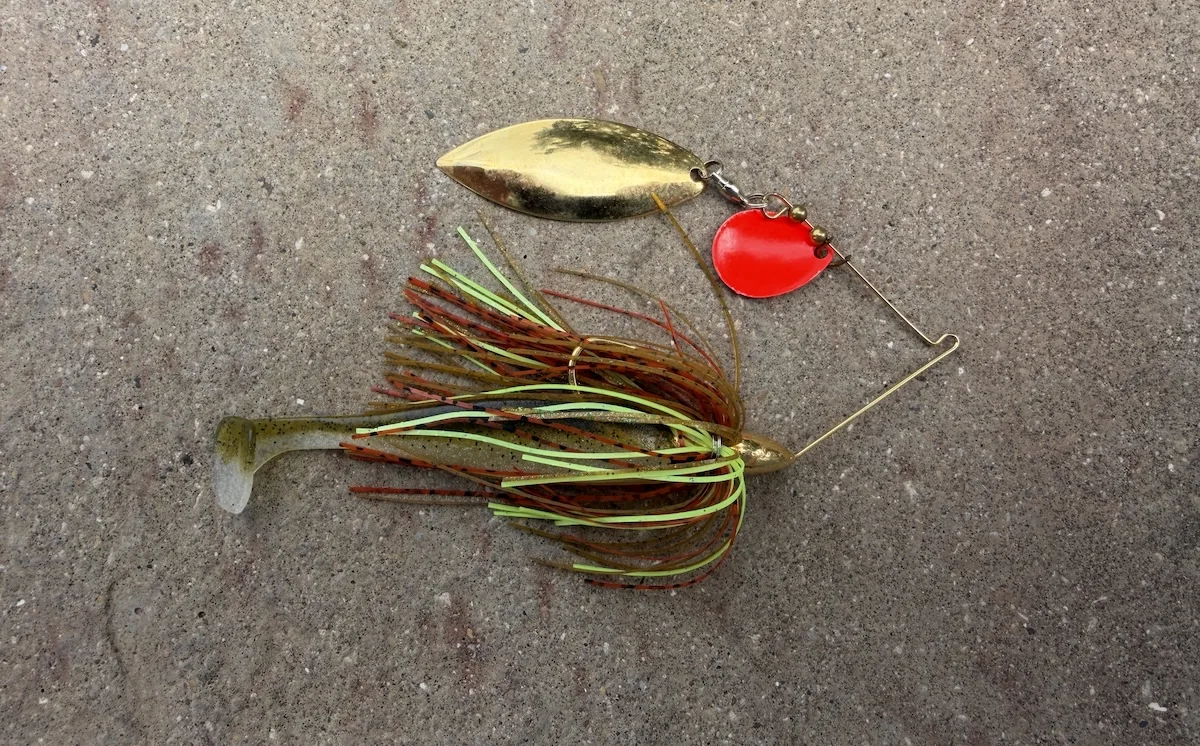 War Eagle River Rat spinnerbait with Colorado and willow blades