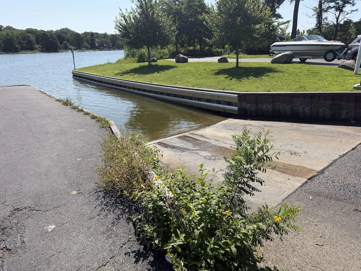 Boat launch at Boy Scout Island